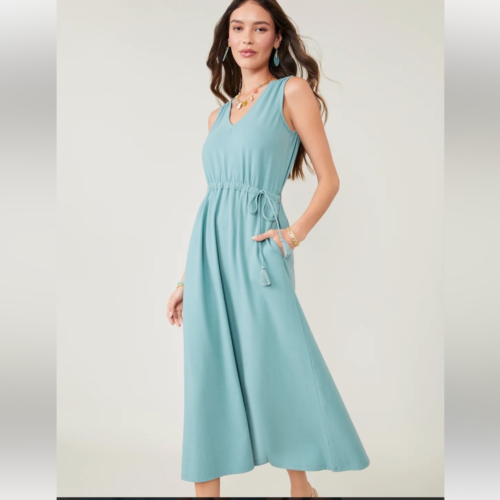 Spartina Lenea Maxi Dress Ocean Teal